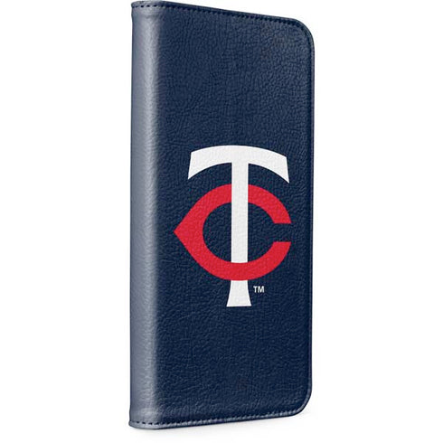 MLB Minnesota Twins - Solid Distressed iPhone 15 Pro Max Folio Case