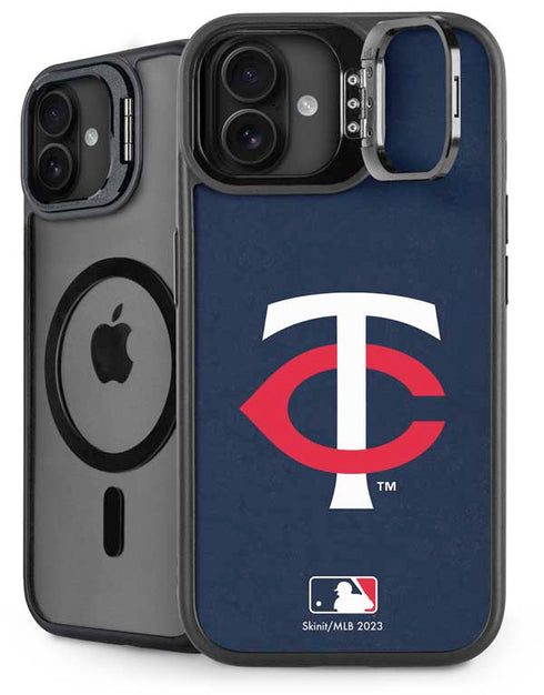 MLB Minnesota Twins - Solid Distressed iPhone 16 Kickstand Case