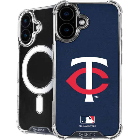 MLB Minnesota Twins - Solid Distressed iPhone 16 MagSafe Case