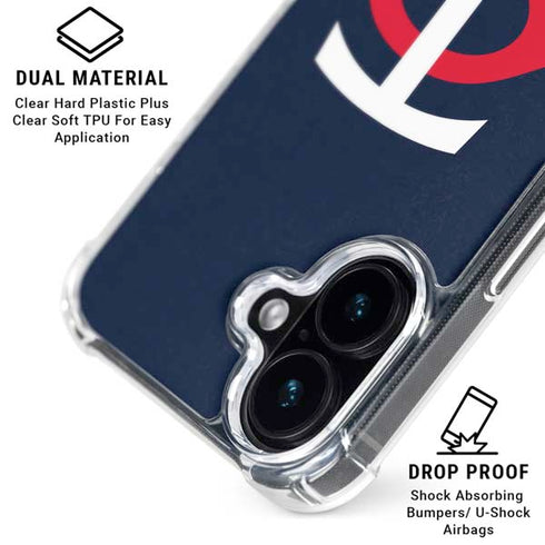 MLB Minnesota Twins - Solid Distressed iPhone 16 MagSafe Case