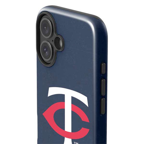 MLB Minnesota Twins - Solid Distressed iPhone 16 Plus Impact Case