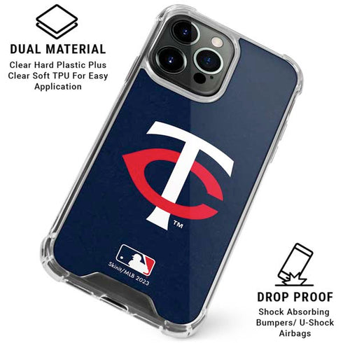 MLB Minnesota Twins - Solid Distressed iPhone 16 Pro Clear Case