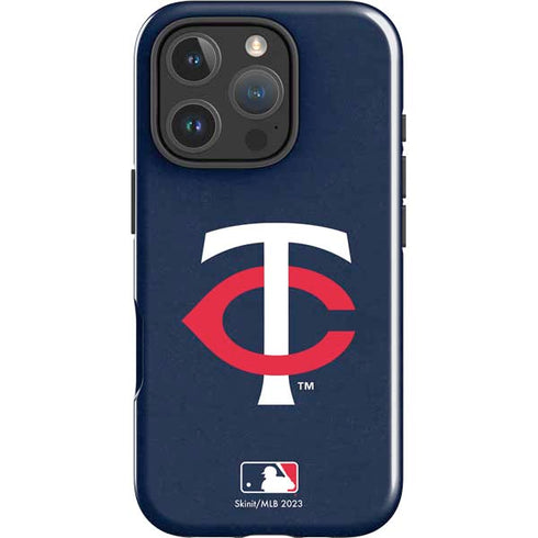 MLB Minnesota Twins - Solid Distressed iPhone 16 Pro Impact Case