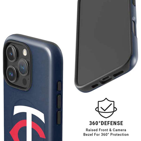 MLB Minnesota Twins - Solid Distressed iPhone 16 Pro Magsafe Impact Case