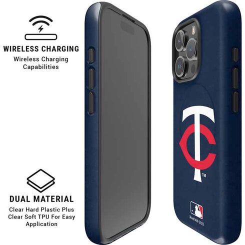 MLB Minnesota Twins - Solid Distressed iPhone 16 Pro Magsafe Impact Case