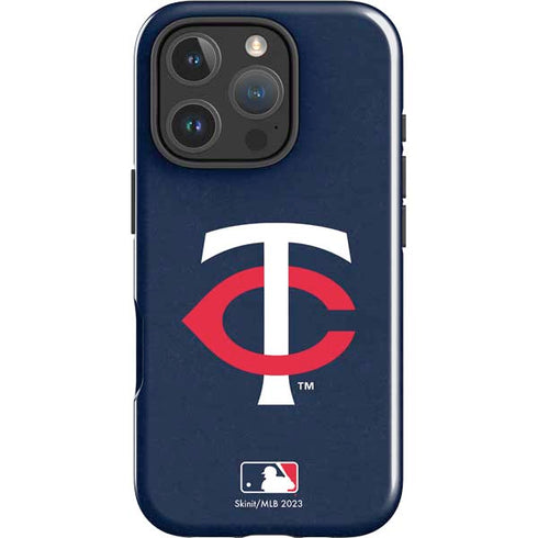 MLB Minnesota Twins - Solid Distressed iPhone 16 Pro Max Impact Case