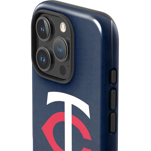 MLB Minnesota Twins - Solid Distressed iPhone 16 Pro Max Impact Case