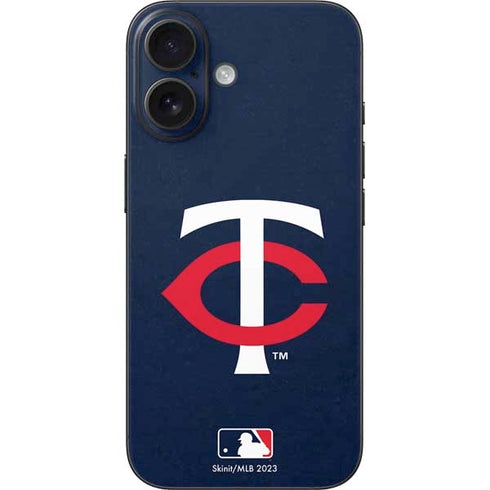 MLB Minnesota Twins - Solid Distressed iPhone 16 Skin