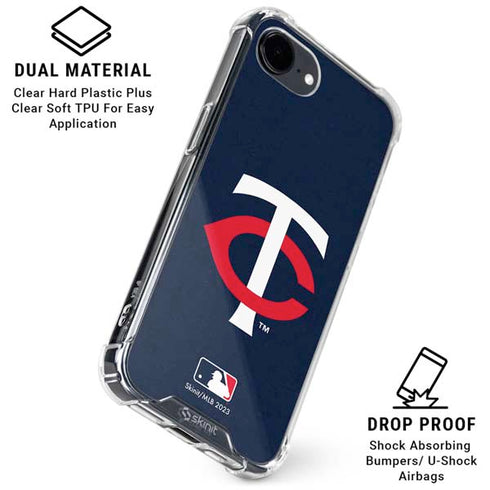 MLB Minnesota Twins - Solid Distressed iPhone 16e Clear Case