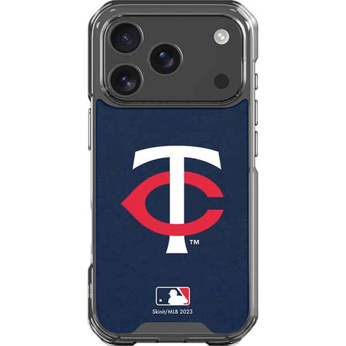 MLB Minnesota Twins - Solid Distressed iPhone 18 Pro Clear Case
