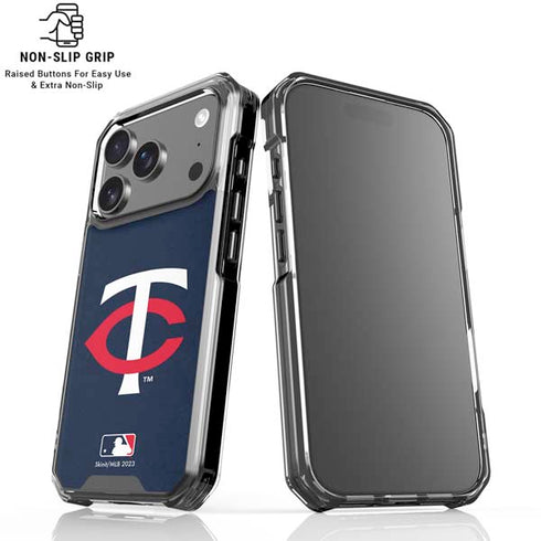 MLB Minnesota Twins - Solid Distressed iPhone 18 Pro Clear Case