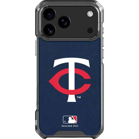 MLB Minnesota Twins - Solid Distressed iPhone 18 Pro Max Clear Case