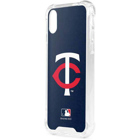 MLB Minnesota Twins - Solid Distressed iPhone XS Clear Case