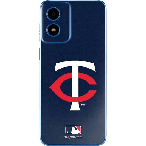 MLB Minnesota Twins - Solid Distressed Moto G Play 4G (2024) Skin