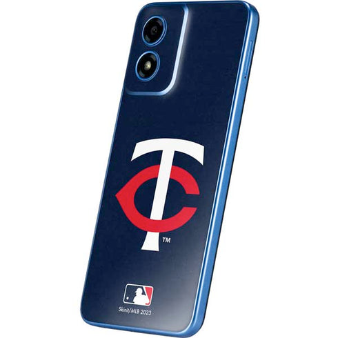 MLB Minnesota Twins - Solid Distressed Moto G Play 4G (2024) Skin