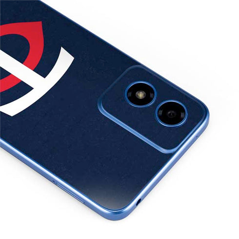 MLB Minnesota Twins - Solid Distressed Moto G Play 4G (2024) Skin