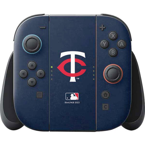 MLB Minnesota Twins - Solid Distressed Nintendo Skins