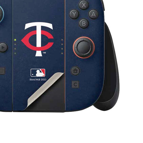 MLB Minnesota Twins - Solid Distressed Nintendo Switch 2 (2025) Joy-Con Controller Skin