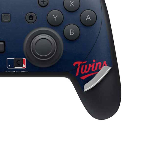 MLB Minnesota Twins - Solid Distressed Nintendo Switch 2 (2025) Pro Controller Skin