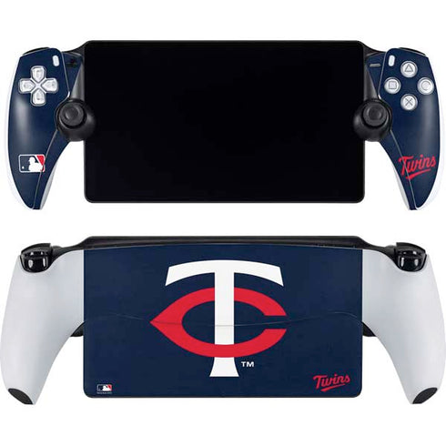 MLB Minnesota Twins - Solid Distressed PlayStation Portal Remote Player Skin
