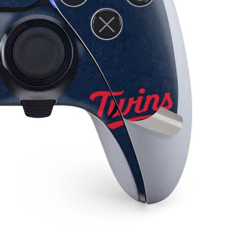 MLB Minnesota Twins - Solid Distressed PS5 DualSense Edge Pro Controller Skin