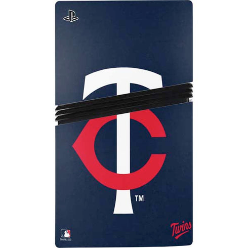 MLB Minnesota Twins - Solid Distressed PS5 Pro Console Skin