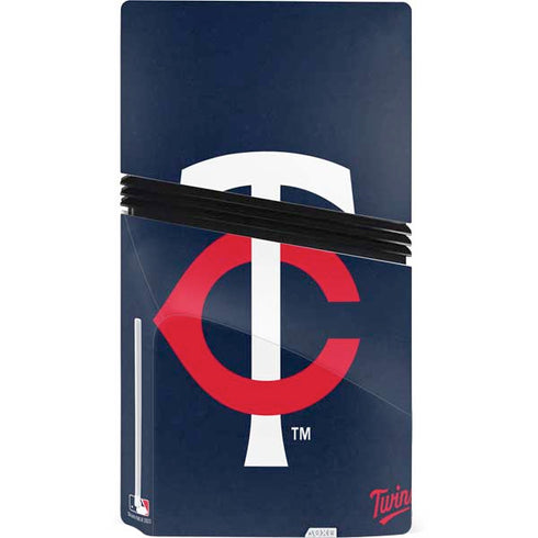MLB Minnesota Twins - Solid Distressed PS5 Pro Disk Console Skin