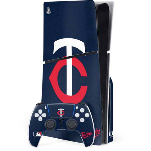 MLB Minnesota Twins - Solid Distressed PlayStation PS5 Skins