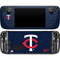 MLB Minnesota Twins - Solid Distressed Steam Deck Handheld Gaming Computer Skin
