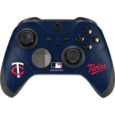 MLB Minnesota Twins - Solid Distressed Xbox Elite Wireless Controller Series 2 Skin