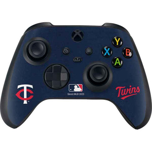 MLB Minnesota Twins - Solid Distressed Xbox Series X Bundle Skin
