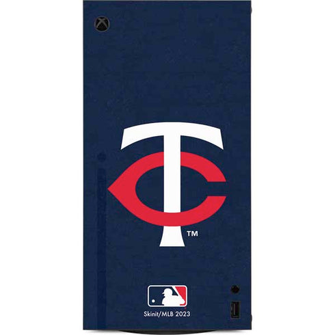 MLB Minnesota Twins - Solid Distressed XBox Series X Digital Edition Console Skin