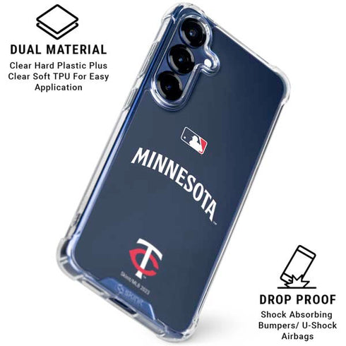 MLB Minnesota Twins Alternate/Away Jersey Galaxy S25 Clear Case