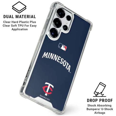 MLB Minnesota Twins Alternate/Away Jersey Galaxy S25 Ultra Clear Case
