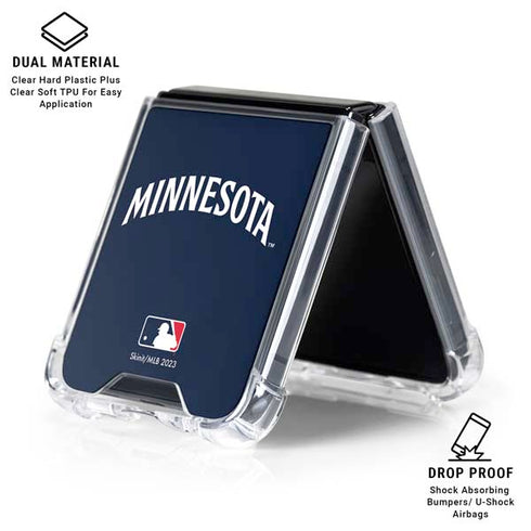 MLB Minnesota Twins Alternate/Away Jersey Galaxy Z Flip6 Clear Case