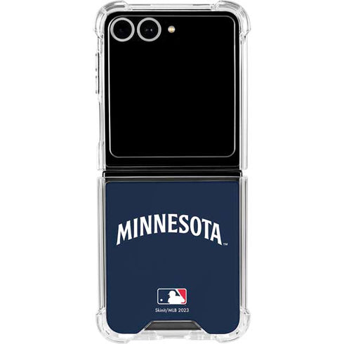 MLB Minnesota Twins Alternate/Away Jersey Galaxy Z Flip7 Clear Case
