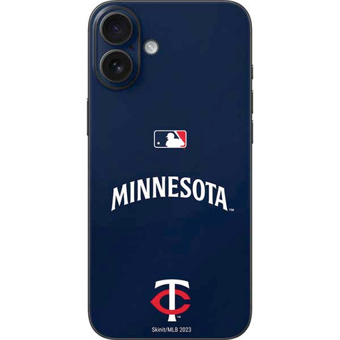 MLB Minnesota Twins Alternate/Away Jersey iPhone 16 Plus Skin
