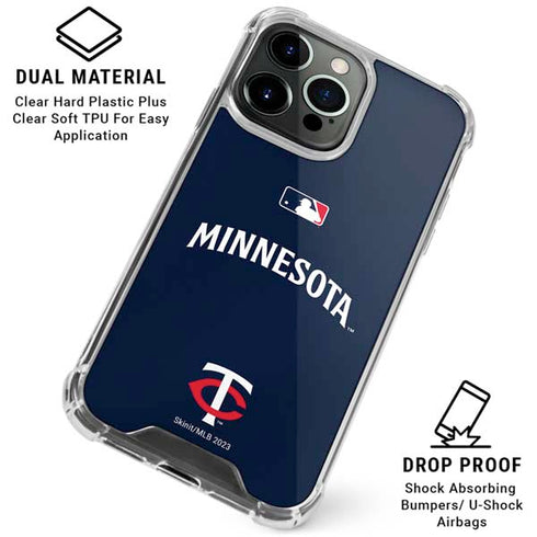 MLB Minnesota Twins Alternate/Away Jersey iPhone 16 Pro Max Clear Case