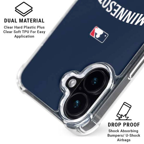 MLB Minnesota Twins Alternate/Away Jersey iPhone 17 Clear Case