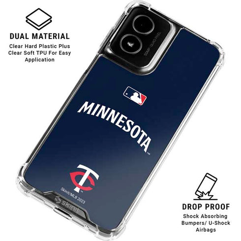 MLB Minnesota Twins Alternate/Away Jersey Moto G Power 5G (2024) Clear Case
