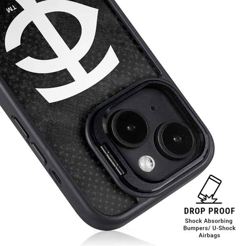 MLB Minnesota Twins Dark Wash iPhone 15 Kickstand Case