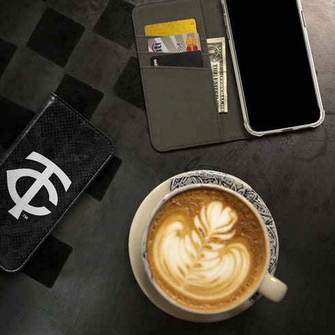 MLB Minnesota Twins Dark Wash iPhone 15 Plus Folio Case