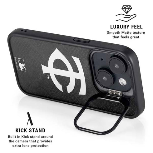 MLB Minnesota Twins Dark Wash iPhone 15 Plus Kickstand Case