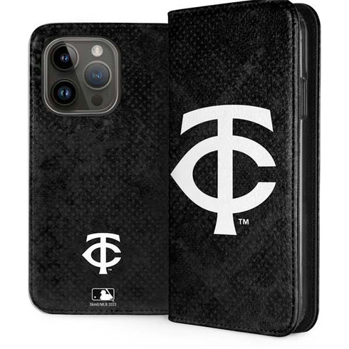 MLB Minnesota Twins Dark Wash iPhone 15 Pro Folio Case