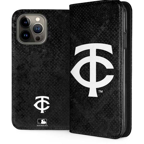 MLB Minnesota Twins Dark Wash iPhone 15 Pro Max Folio Case