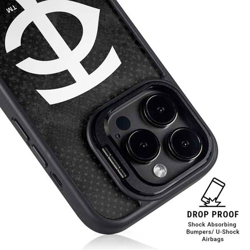 MLB Minnesota Twins Dark Wash iPhone 15 Pro Max Kickstand Case