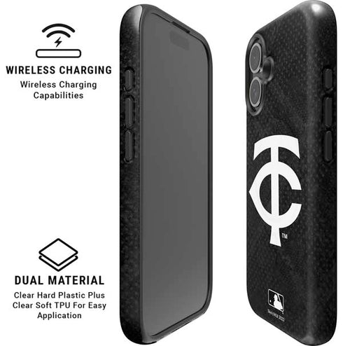 MLB Minnesota Twins Dark Wash iPhone 16 Magsafe Impact Case