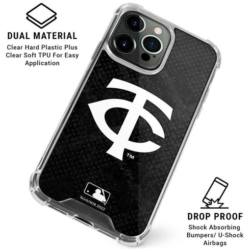 MLB Minnesota Twins Dark Wash iPhone 16 Pro Max Clear Case