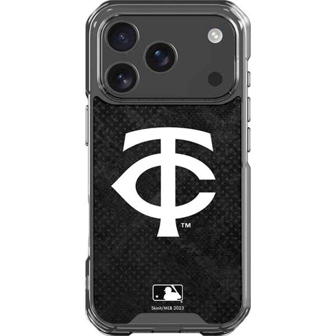MLB Minnesota Twins Dark Wash iPhone 18 Pro Clear Case