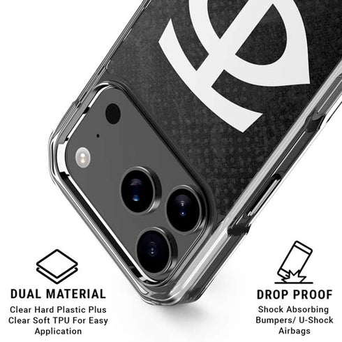 MLB Minnesota Twins Dark Wash iPhone 18 Pro Clear Case